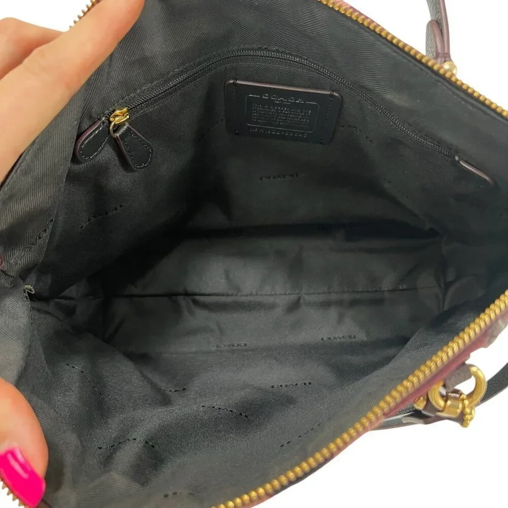 Coach NWOT Prairie Horse and Carriage Canvas Crossbody Convertible Satchel